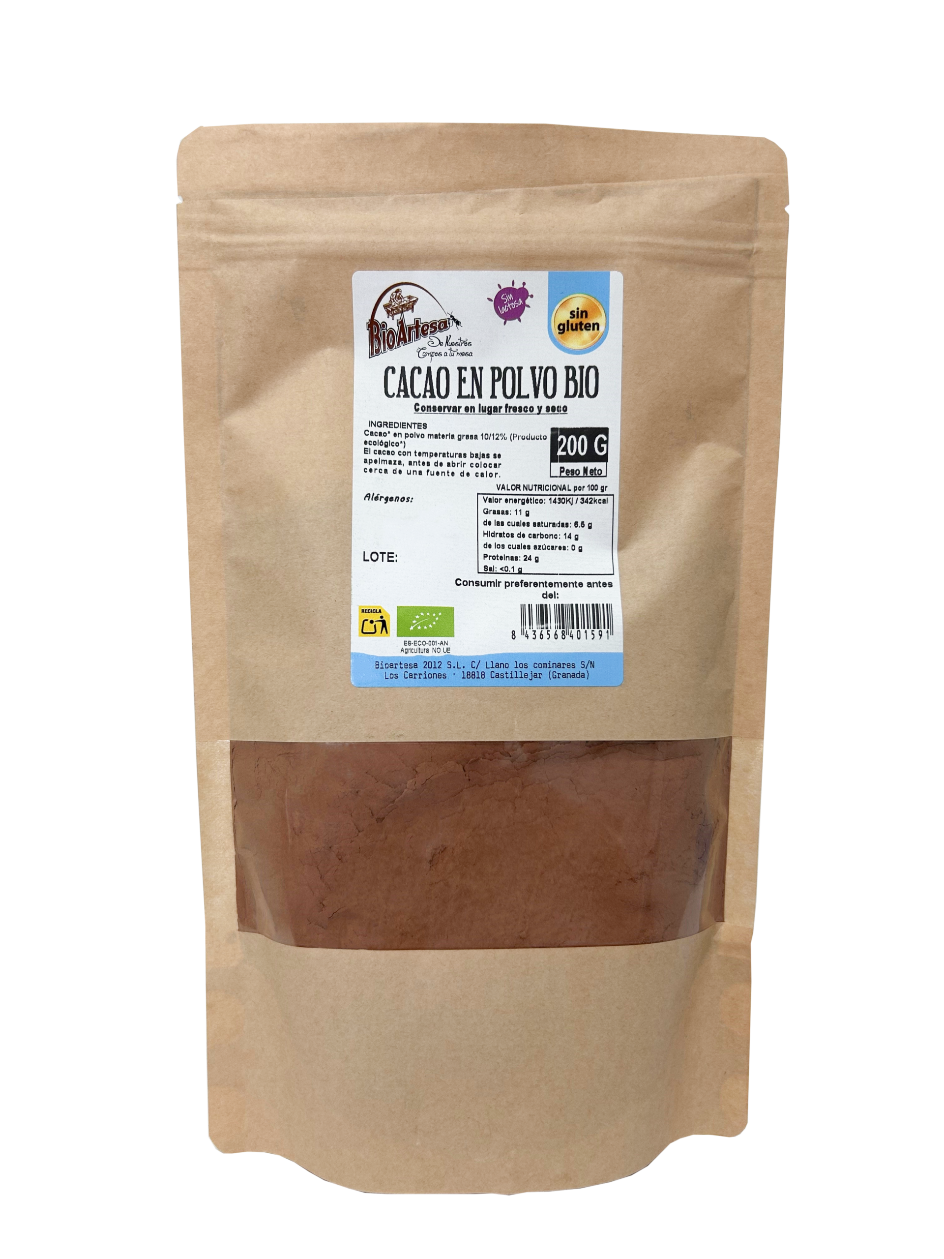 Cacao en polvo Bio - 200gr 1 CACAO 200GR