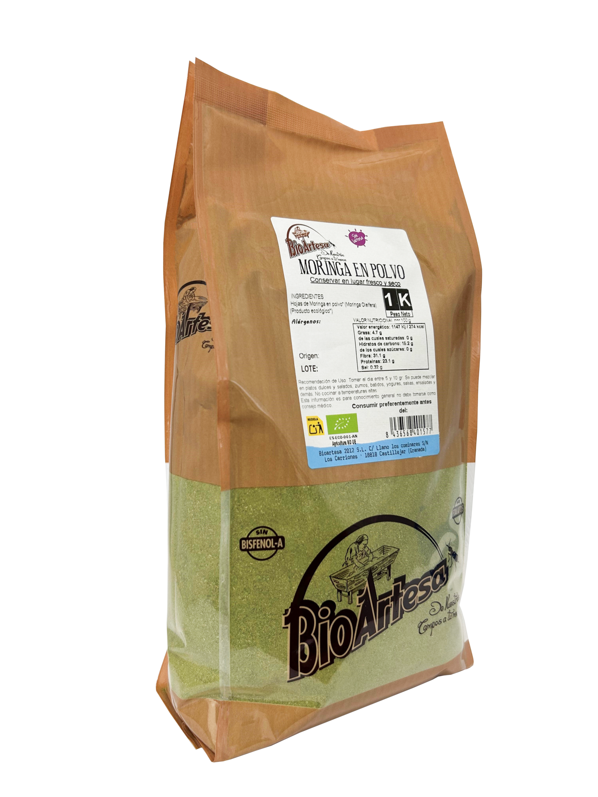 Moringa en polvo Bio - 1kg 1 MORINGA 1KG..