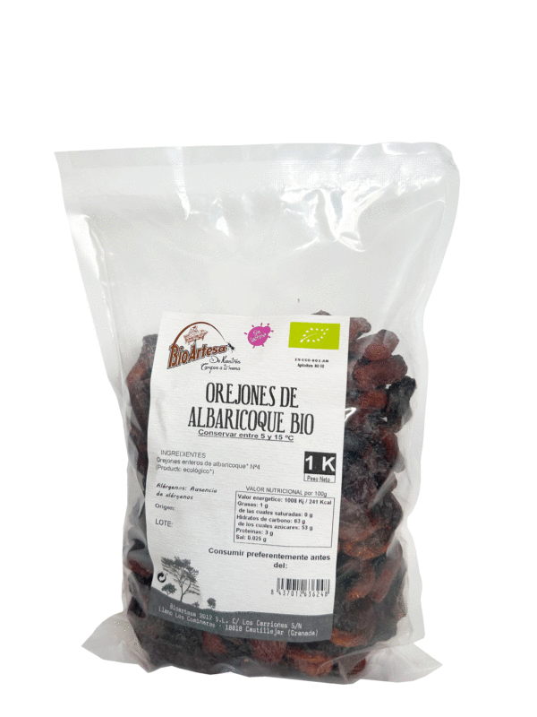 OREJONES DE ALBARICOQUE ECOLOGICO