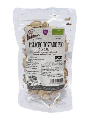 pistacho tostado sin sal ecologico